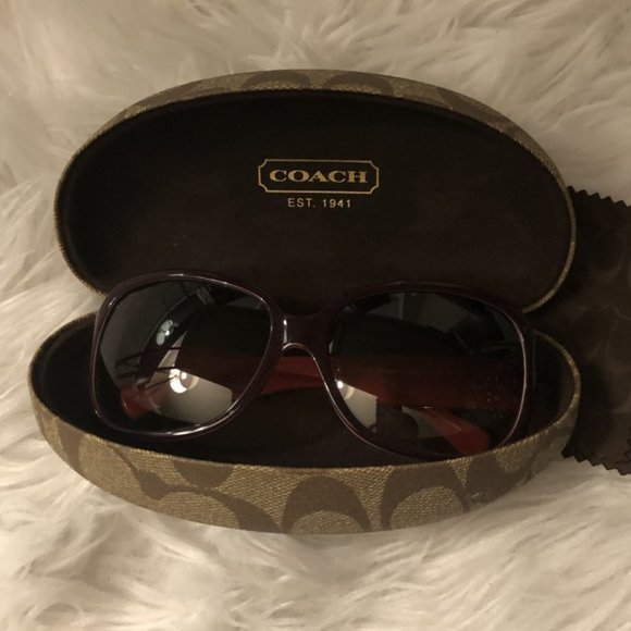 Coach Pink & Burgundy sunglasses - Picture 3 of 5